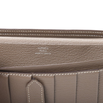 Hermes Chevre Mysore Bearn Gusset Wallet Etoupe 6 of 15