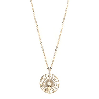 Chanel Crystal Pearl CC Long Pendant Necklace Gold 1 of 5
