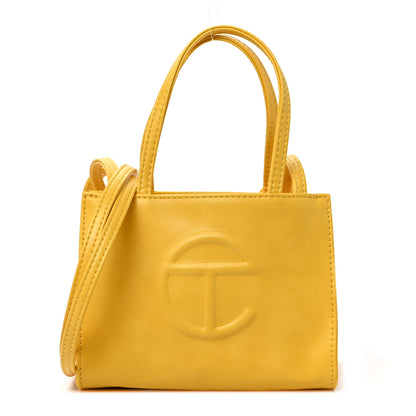 Telfar Vegan Leather Small Shopping Bag Yellow 1 of 8