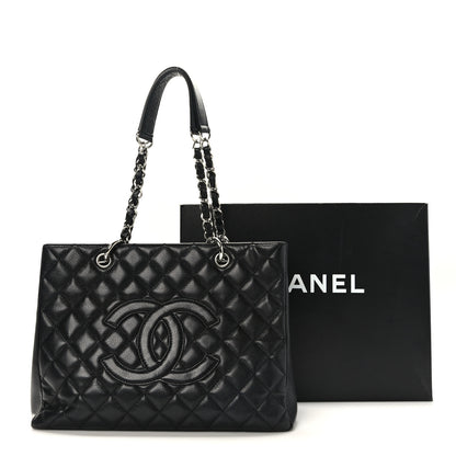 Chanel Caviar Quilted Grand Shopping Tote GST Black 10 of 10