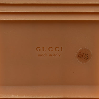 Gucci New Denim GG Monogram Angelina Platform 55mm Slide Sandals 38.5 Blue Tea 8 of 10