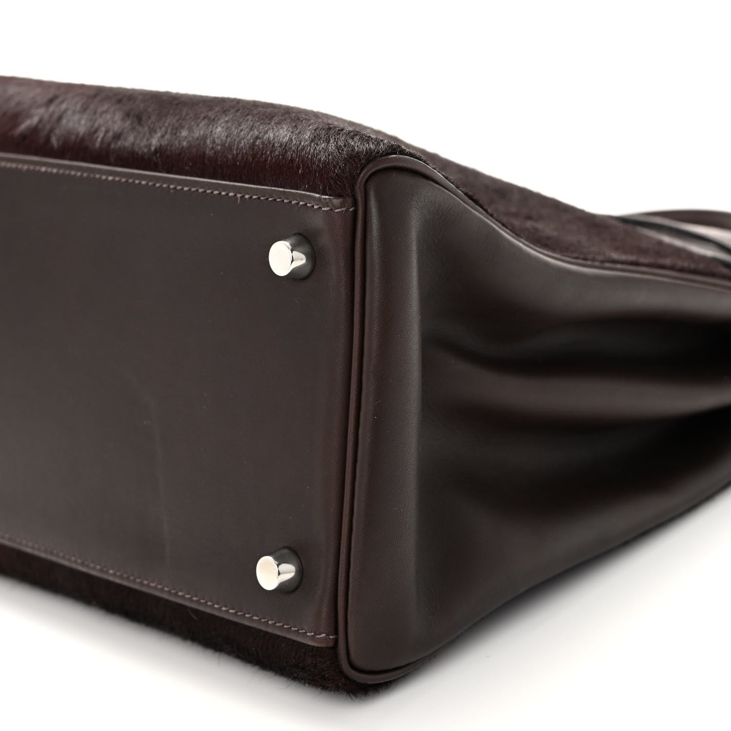 Hermes Pony Hair Swift Kelly Retourne 35 Chocolate 10 of 12