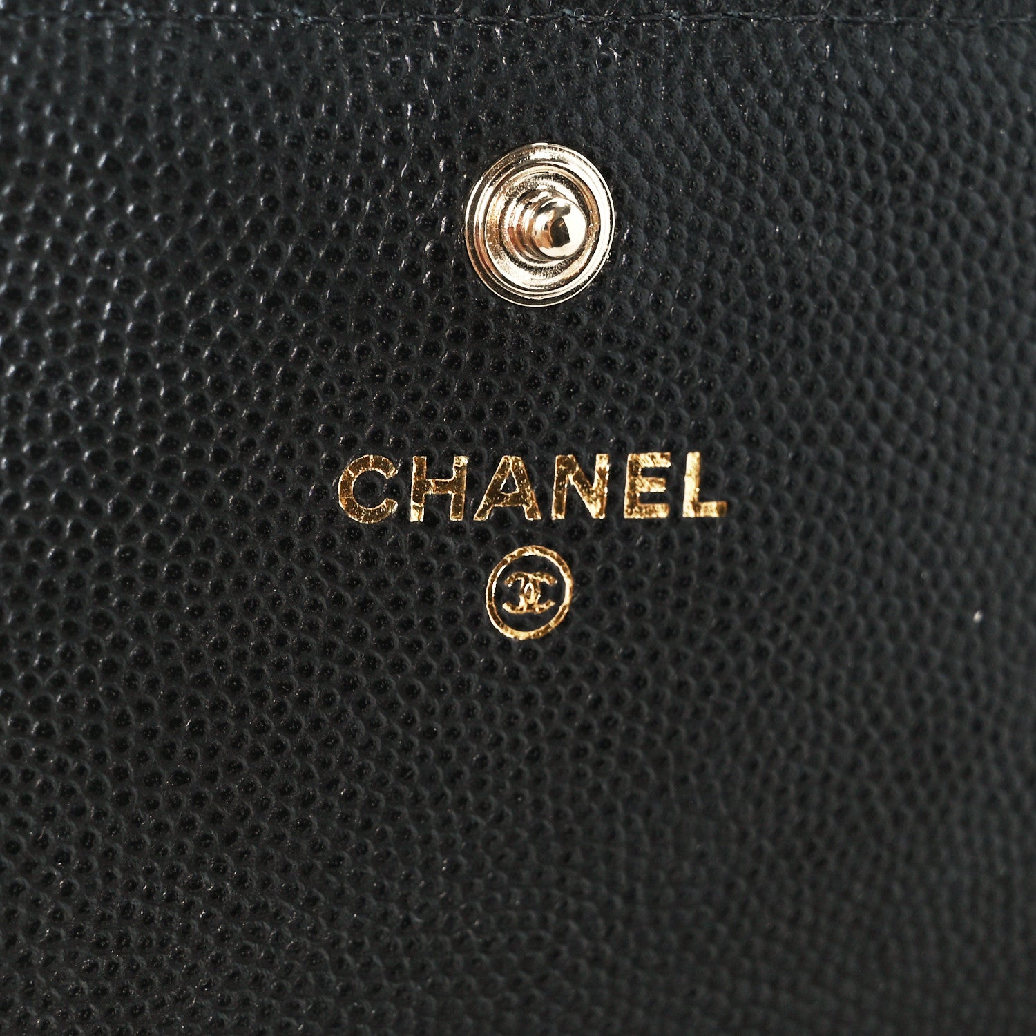 Chanel Caviar Quilted Chain CC Quilted Compact Flap Card Holder Black 7 of 9