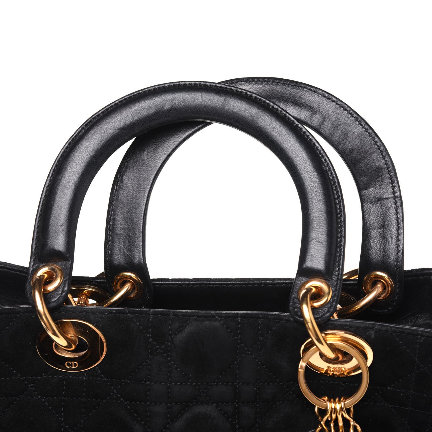 Christian Dior Suede Cannage Medium Lady Dior Black 17 of 17