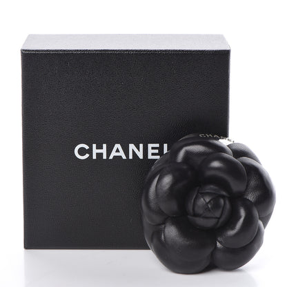 Chanel Lambskin Camellia Brooch Black 5 of 5