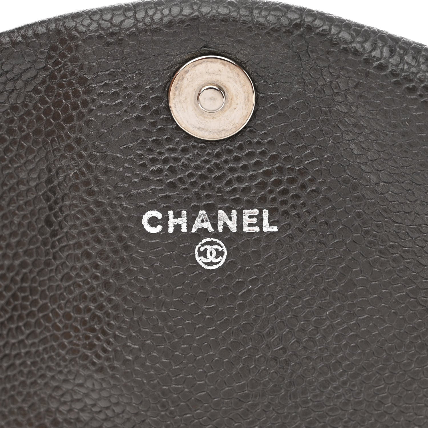 Chanel Caviar Half Moon Wallet On Chain WOC Dark Grey 6 of 11