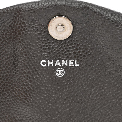 Chanel Caviar Half Moon Wallet On Chain WOC Dark Grey 6 of 11