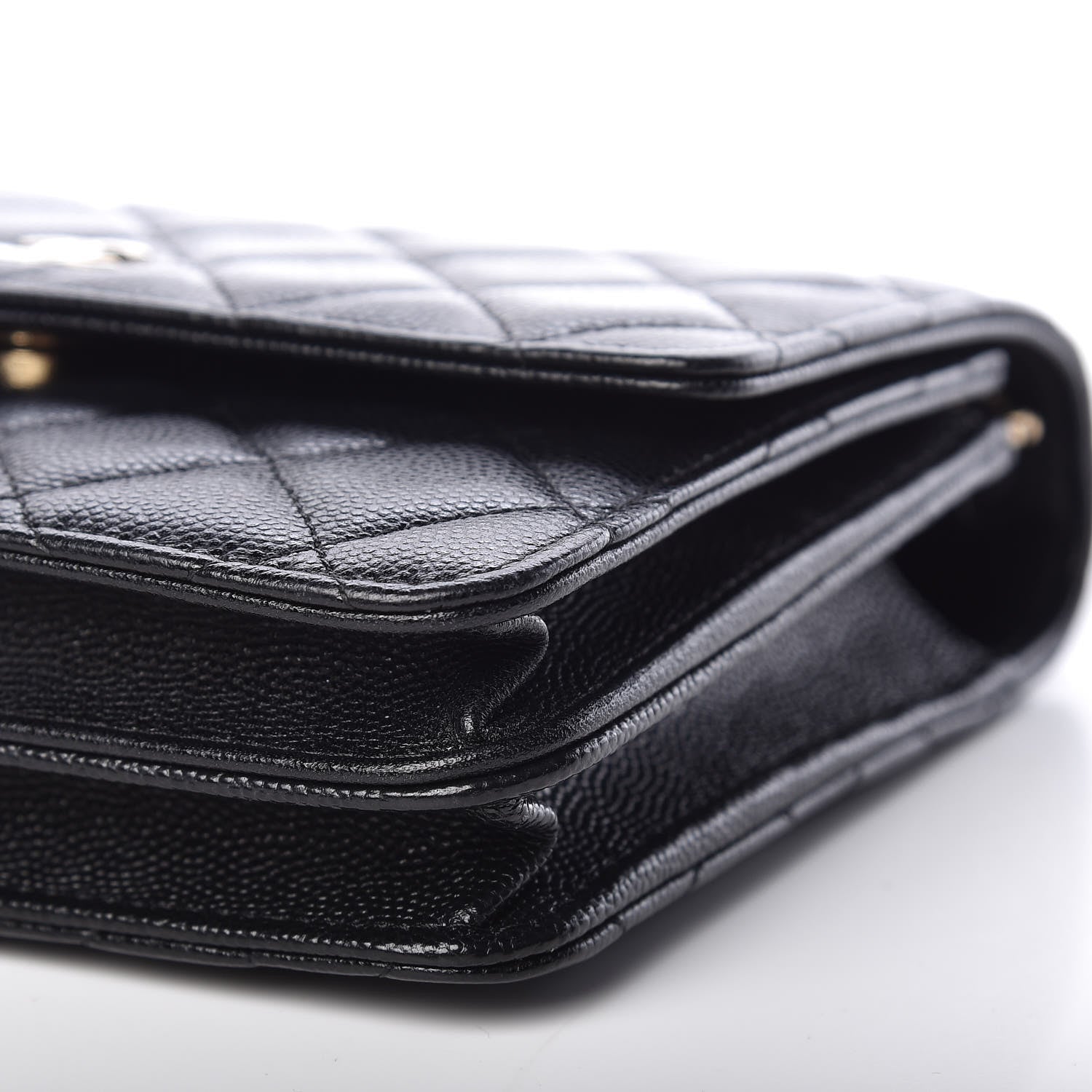 Chanel Caviar Quilted Square Wallet On Chain WOC Black 6 of 11