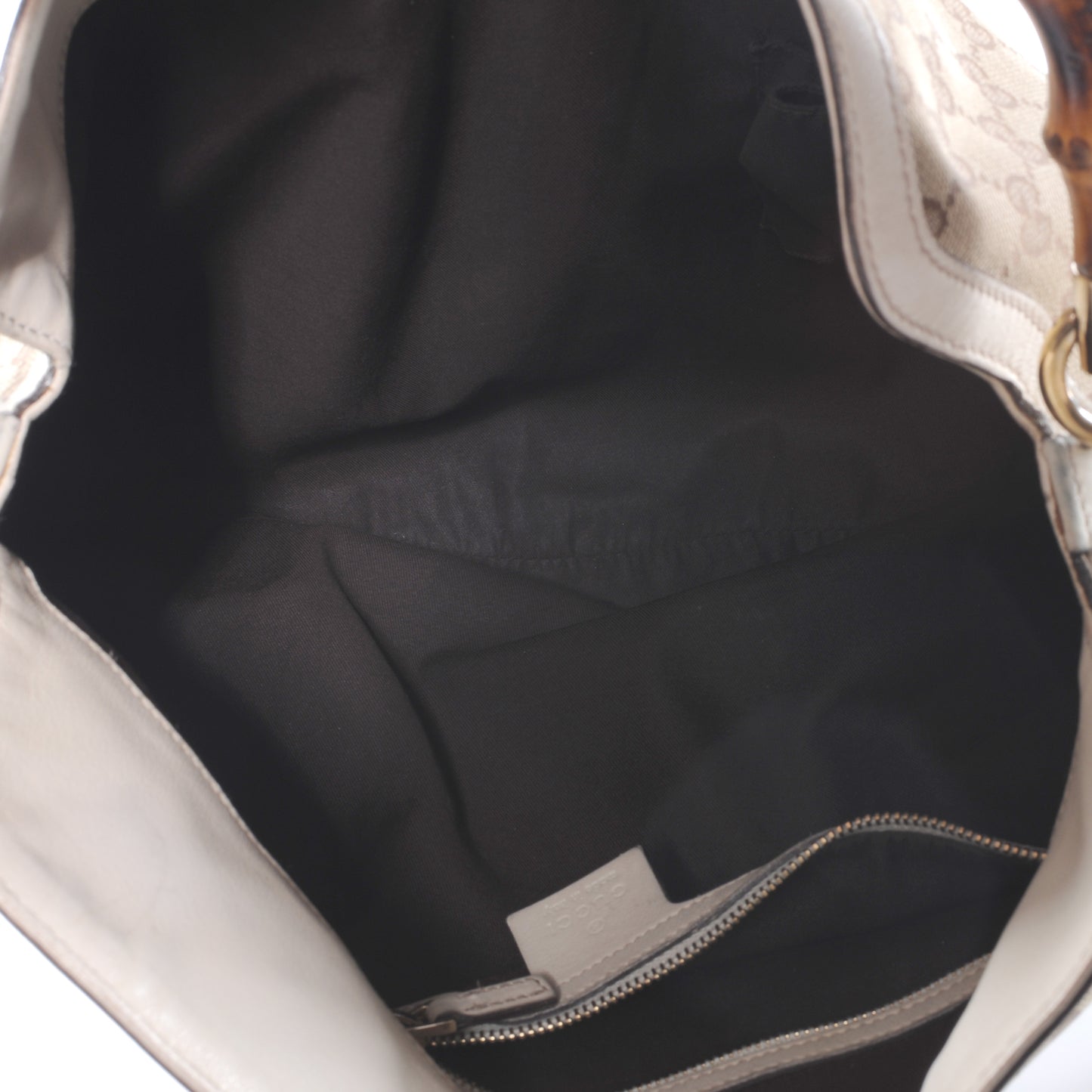 Monogram Bamboo Peggy Top Handle Bag White