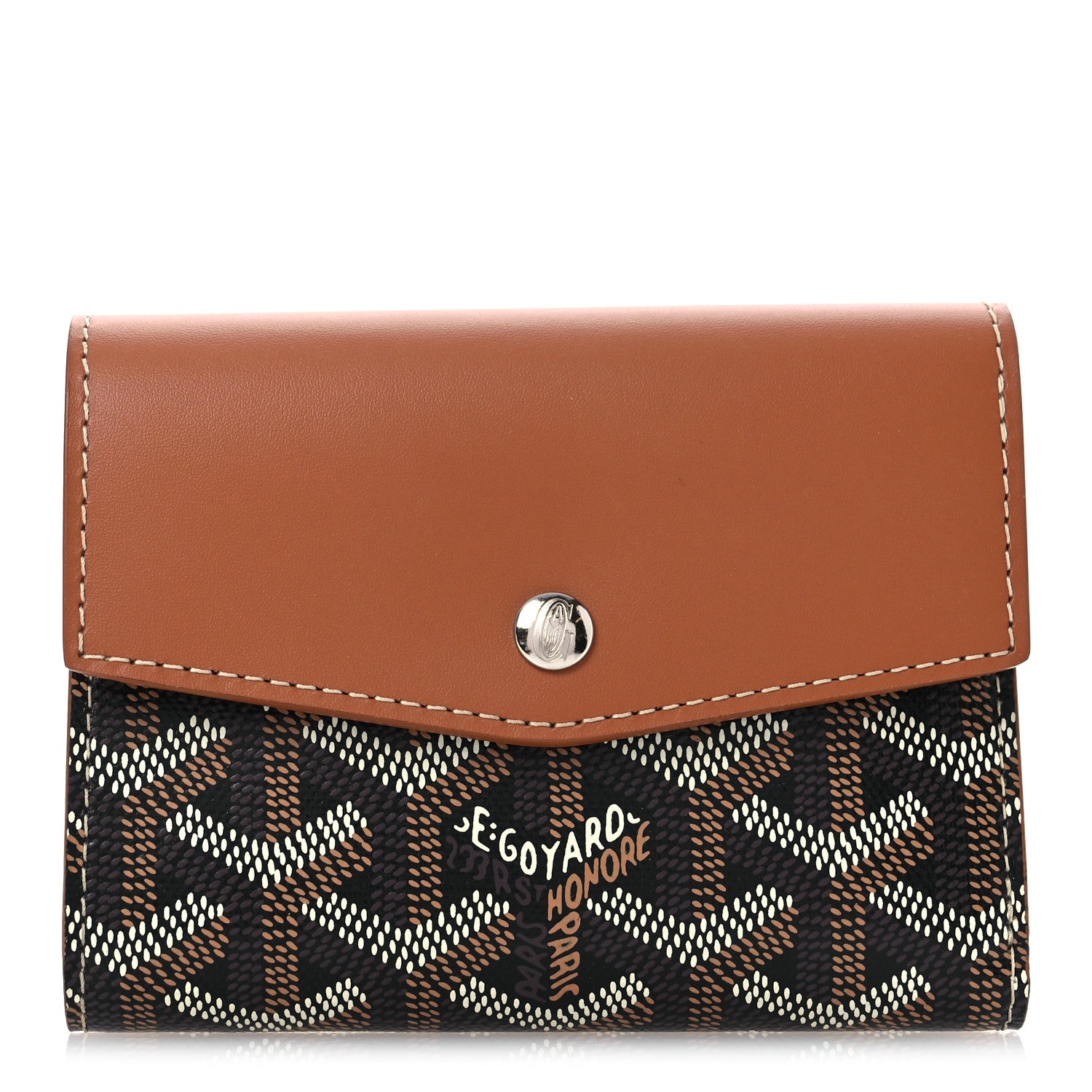 Goyard Goyardine Saint-Gabriel Compact Wallet Black Gold 1 of 11