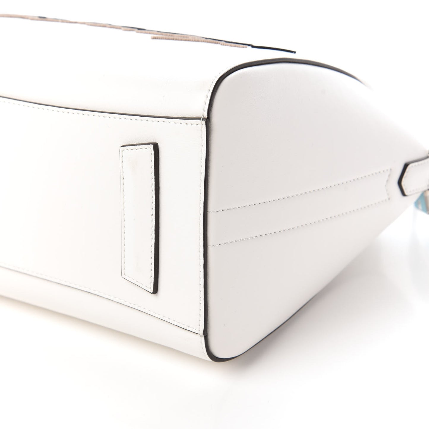 Calfskin Signature Logo Small Antigona White
