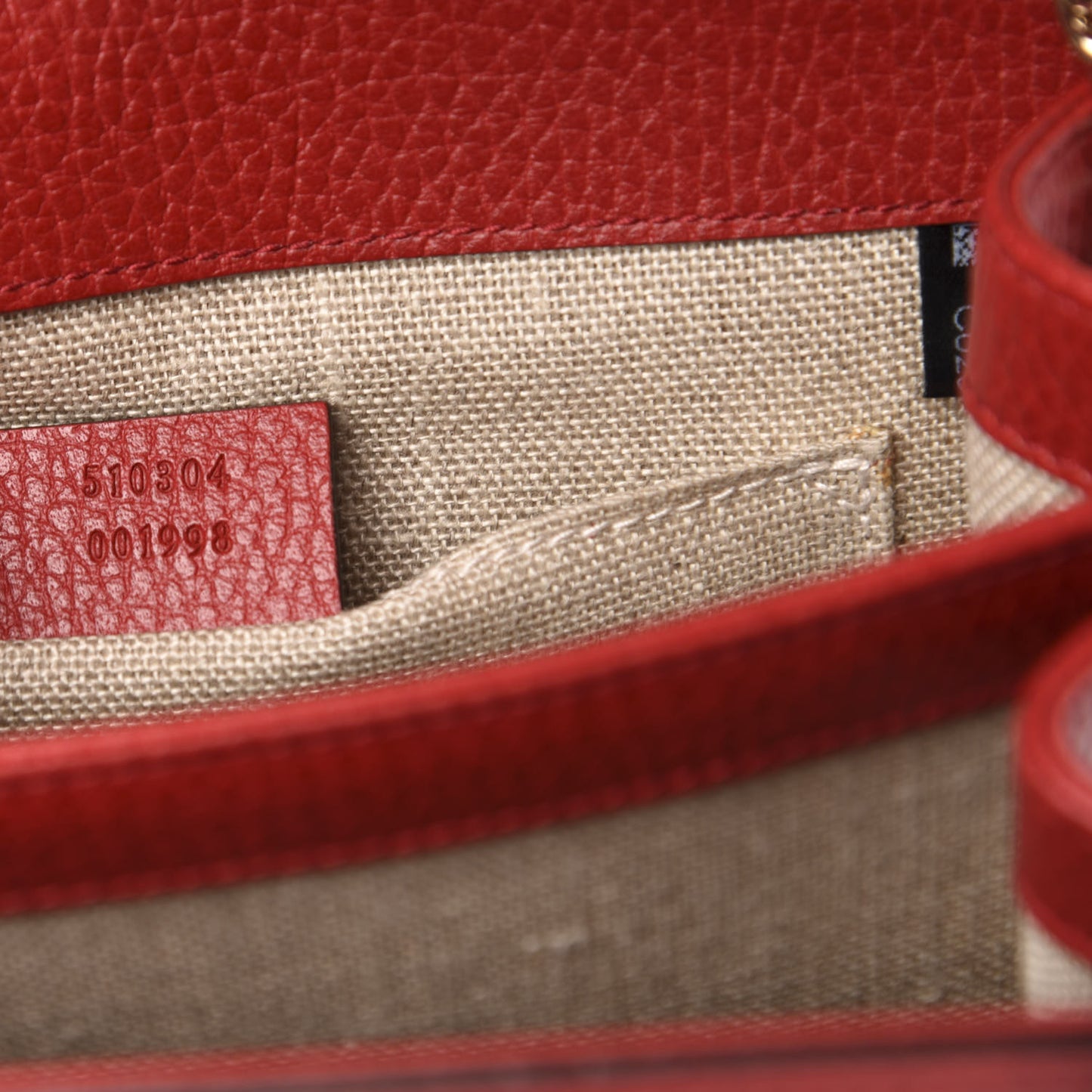 Dollar Calfskin Small Interlocking G Shoulder Bag Red