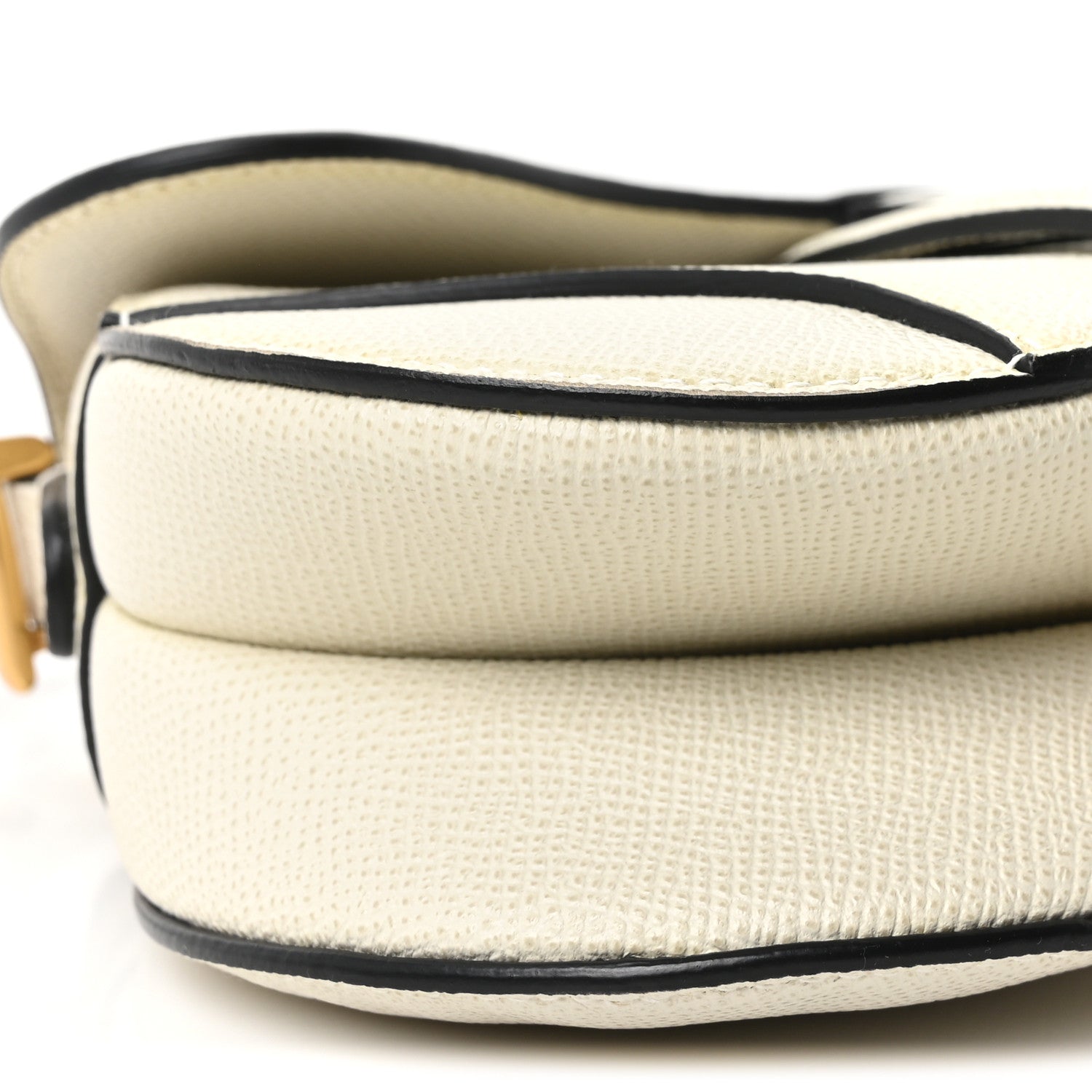 Christian Dior Grained Calfskin Mini Saddle Bag White 8 of 9
