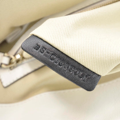 Valentino Garavani Leather Rockstud Dome Satchel White 9 of 9