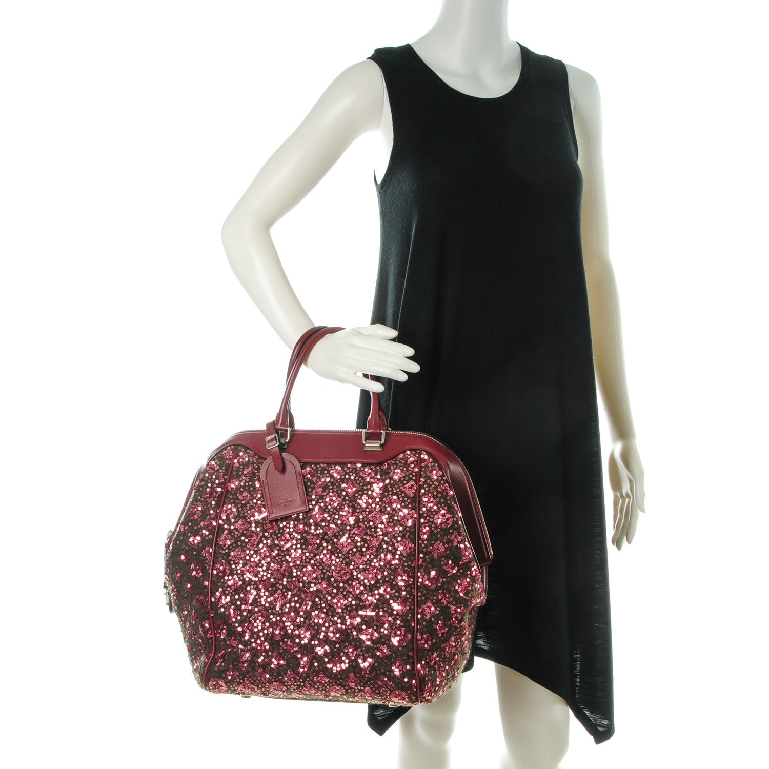 Louis Vuitton Sequin Monogram Sunshine Express North South Burgundy 2 of 7