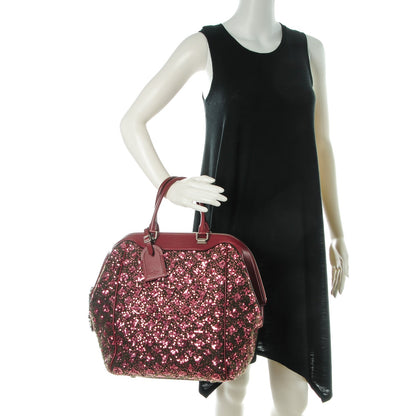 Louis Vuitton Sequin Monogram Sunshine Express North South Burgundy 2 of 7