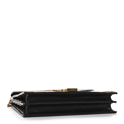 Saint Laurent Pony Hair Leopard Print Monogram Cassandra Clasp Bag Black 4 of 12