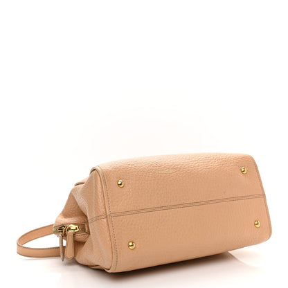 Fendi Pebbled Calfskin Small Chameleon Tote Beige 4 of 13
