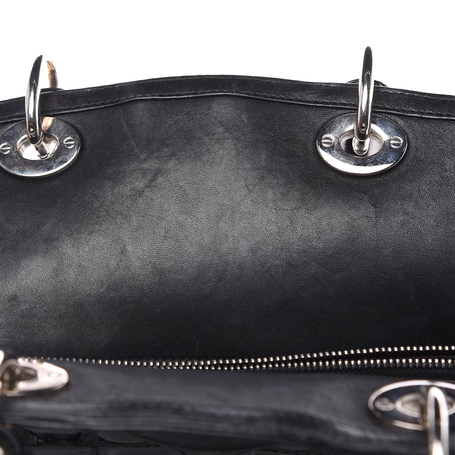 Christian Dior Patent Cannage Medium Granville Tote Black 14 of 16