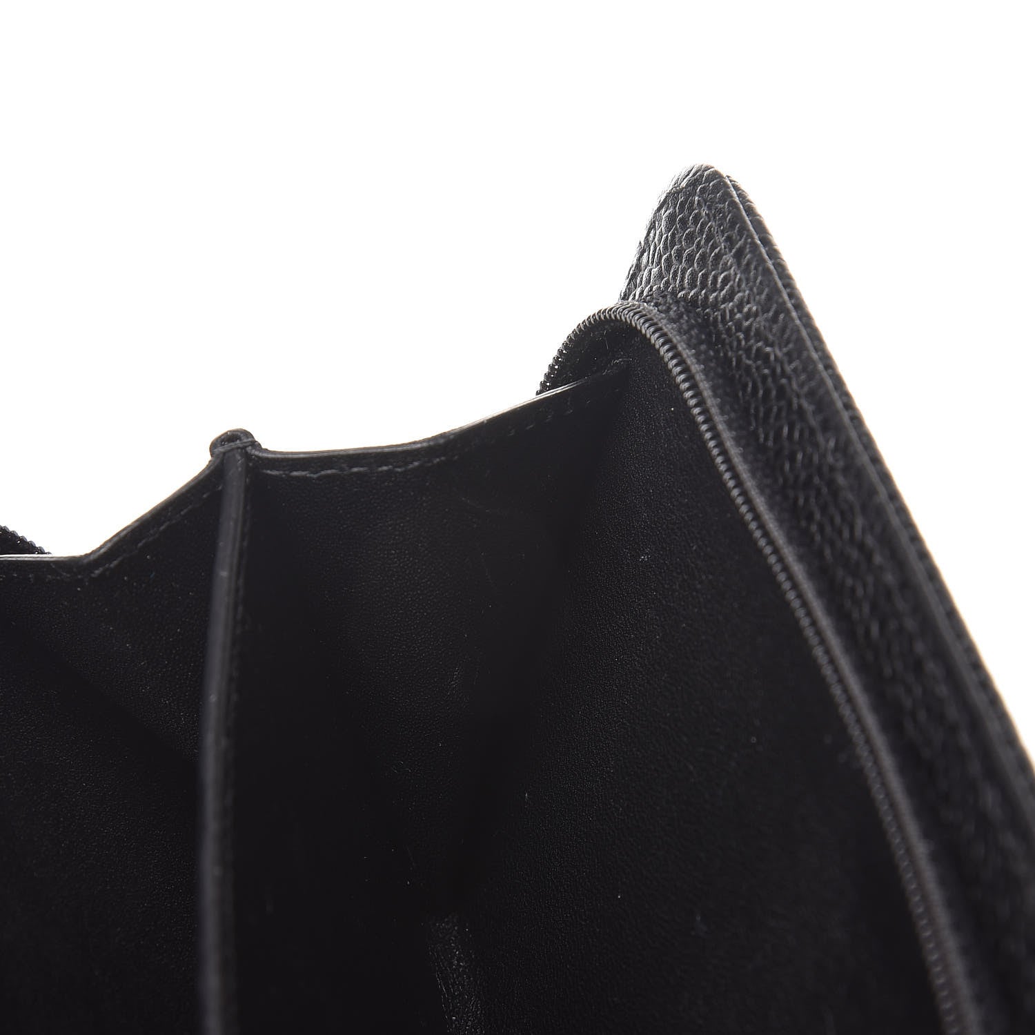 Chanel Caviar Timeless CC Zipped Pocket Wallet Black 10 of 12