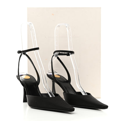 Saint Laurent Satin Crepe Aimee 75 Slingback Pumps 41 Black 10 of 10