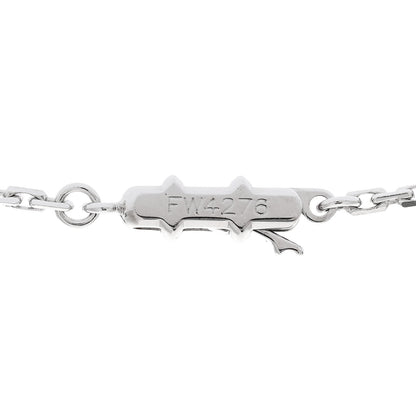 Cartier 18K White Gold Diamond Double C Cartier Pendant Necklace 6 of 6