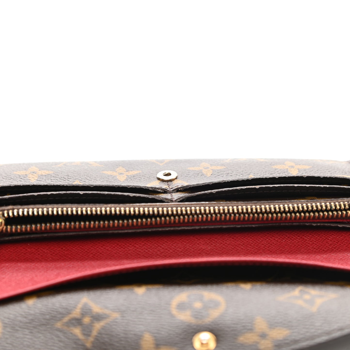 Monogram Emilie Wallet Red