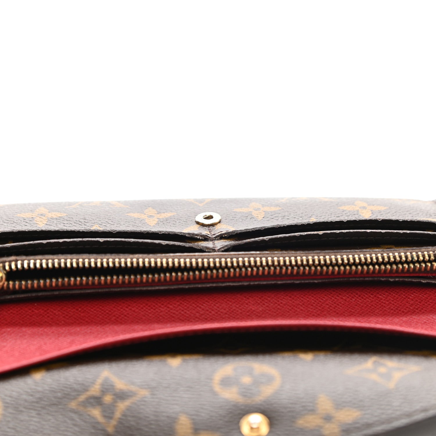 Louis Vuitton Monogram Emilie Wallet Red 7 of 10