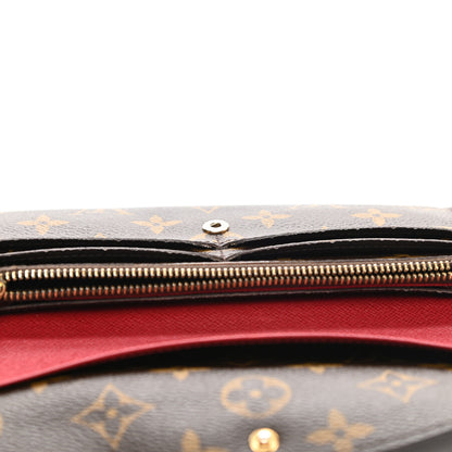 Louis Vuitton Monogram Emilie Wallet Red 7 of 10