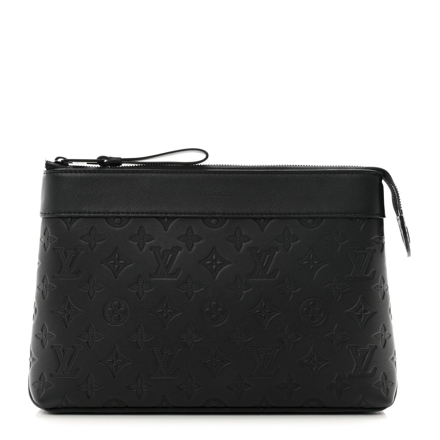 Louis Vuitton Shadow Calfskin Monogram Pochette Voyage Souple Black 1 of 6