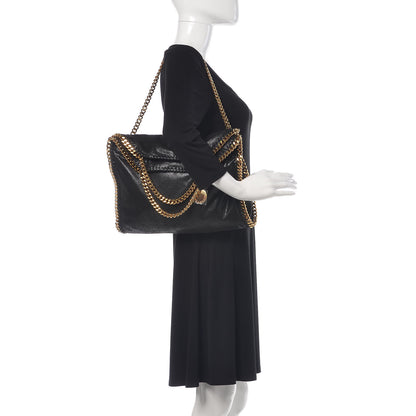 Stella McCartney Shaggy Deer Falabella Fold Over Tote Black 2 of 7