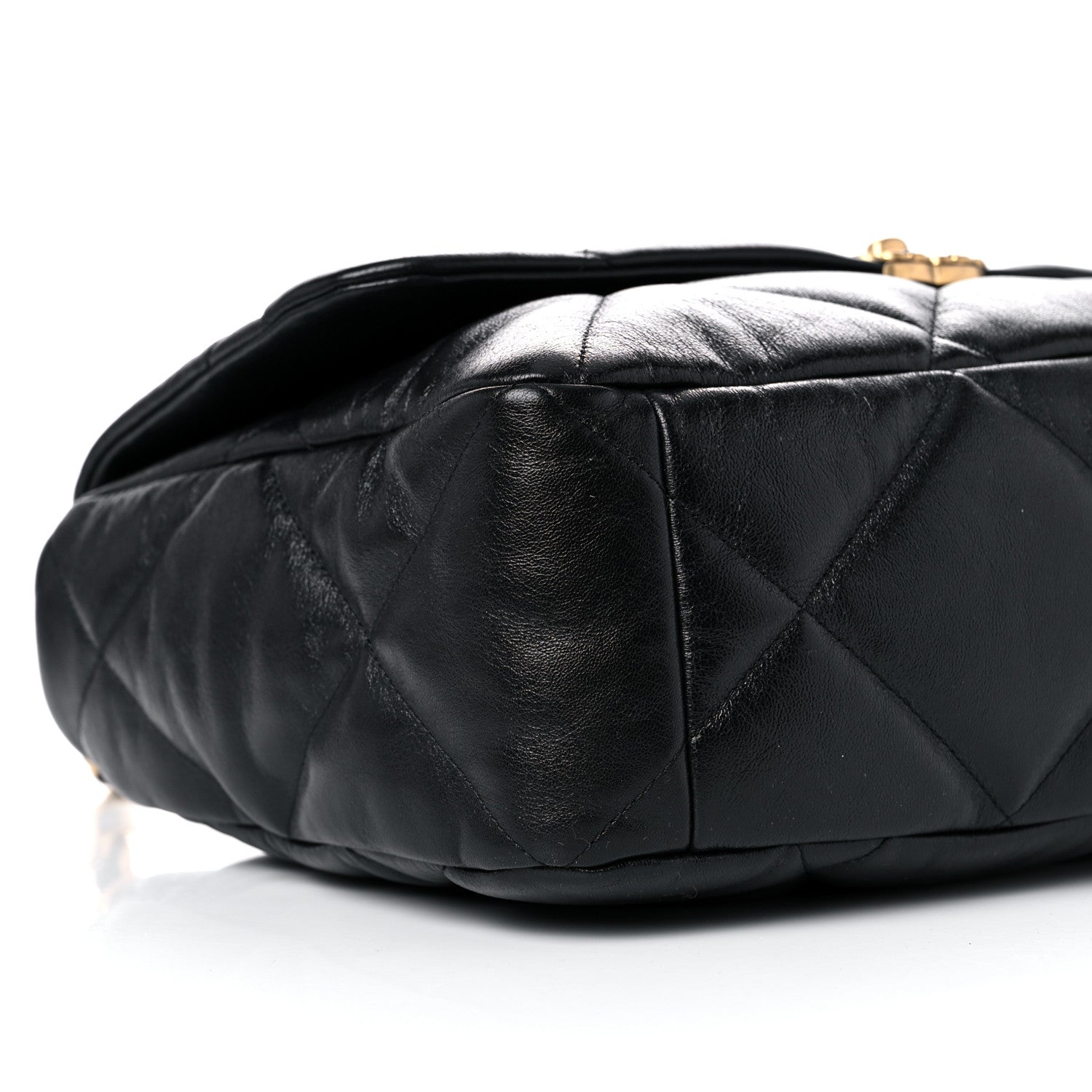 Chanel Lambskin Quilted Maxi Chanel 19 Flap Black 8 of 10