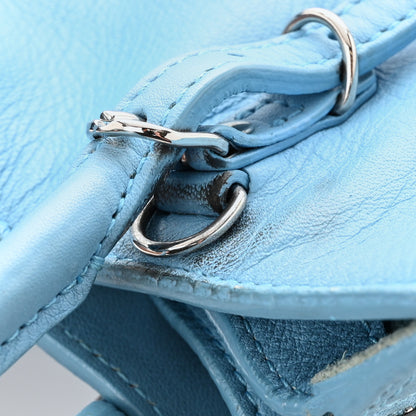 Balenciaga Supple Calfskin Papier Mini A4 Zip Around Tote Bleu Azur Clair 14 of 16