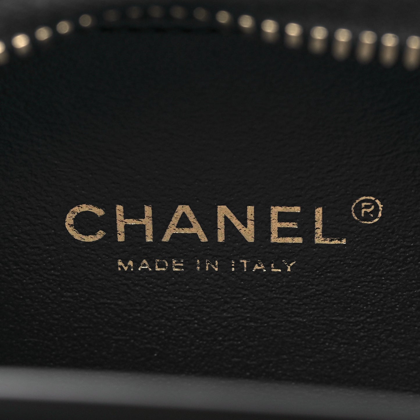 Tweed Snakeskin Quilted Small CC Filigree Vanity Case Navy Multicolor