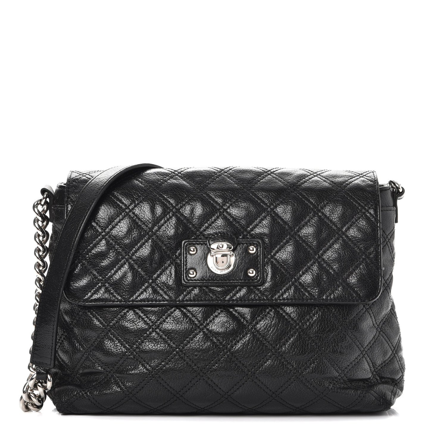 Lambskin Quilted The XL Single Flap Black