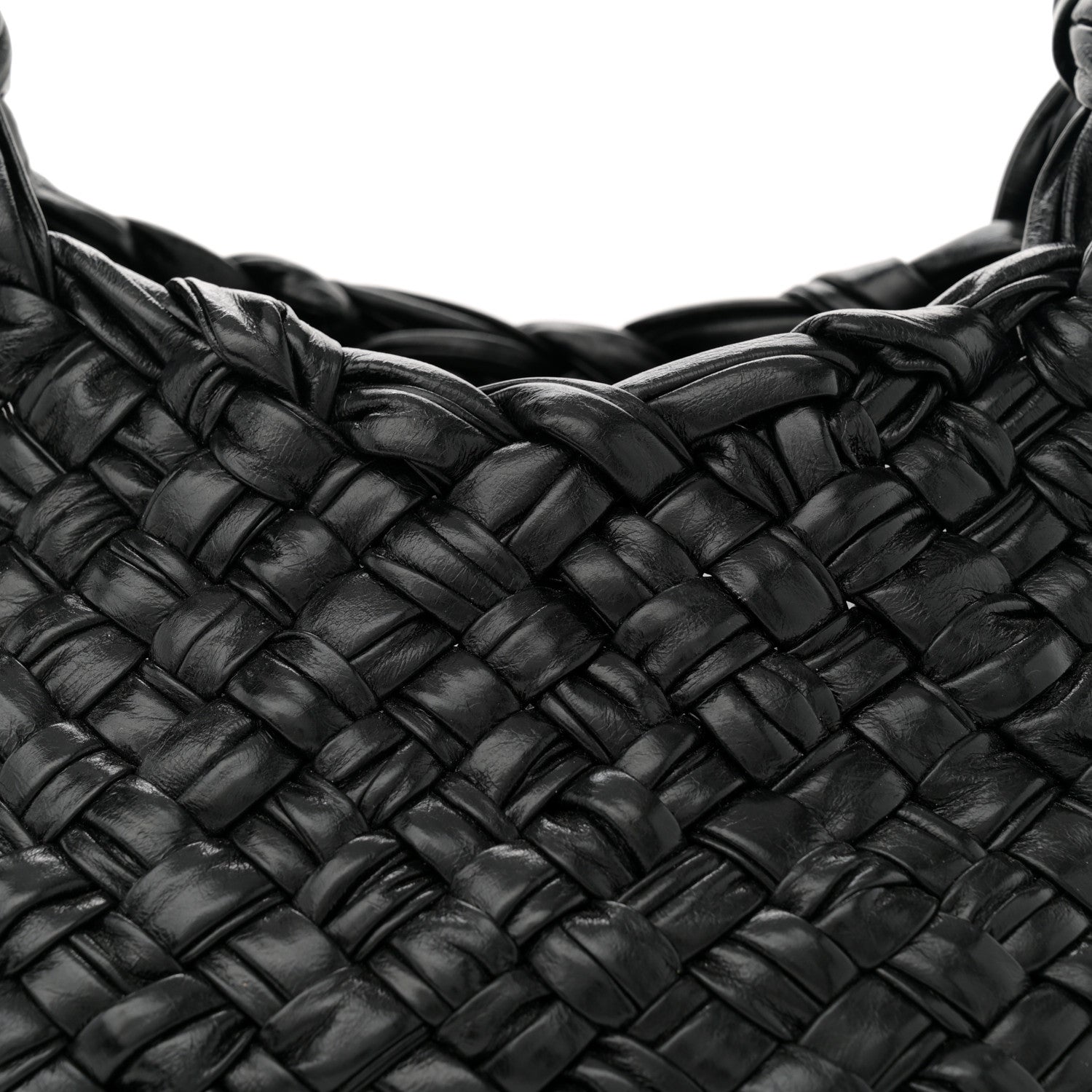 Bottega Veneta Calfskin Foulard Intreccio Discovery Athene Black 9 of 12