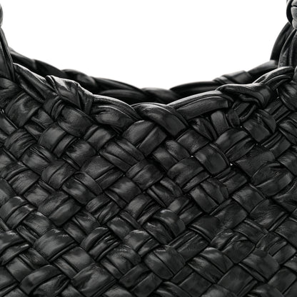 Bottega Veneta Calfskin Foulard Intreccio Discovery Athene Black 9 of 12