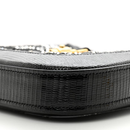 Gucci Lizard Mesh GG Crystals Mini Jackie 1961 Black 9 of 9