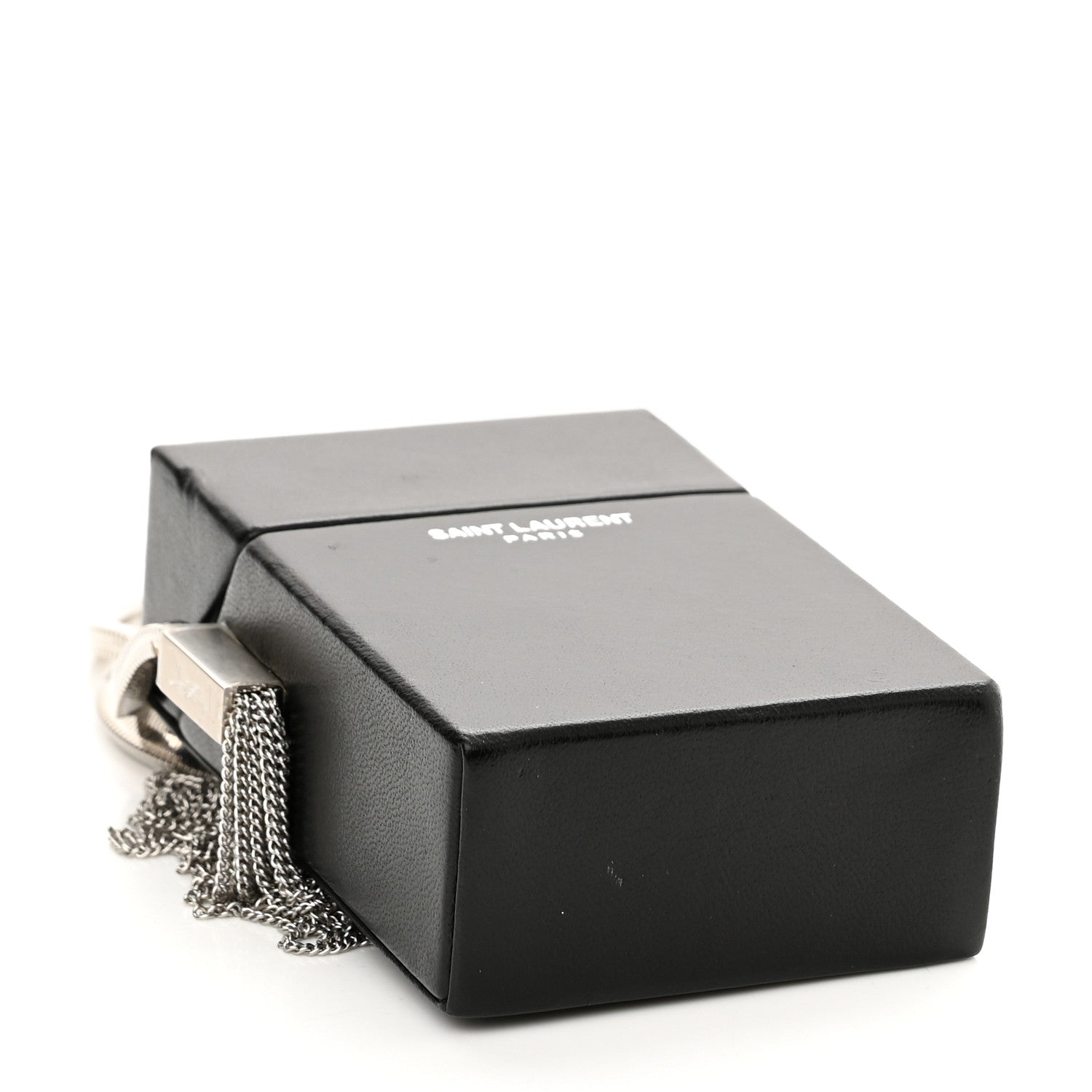 Saint Laurent Lambskin Smoking Box Crossbody Black 4 of 10