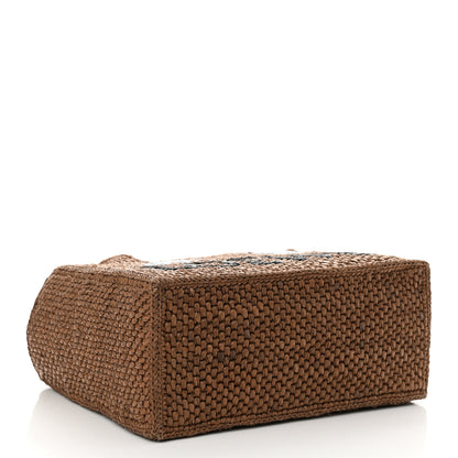 Loewe X SUNA FUJITA Raffia Small Font Tote Brown 4 of 12