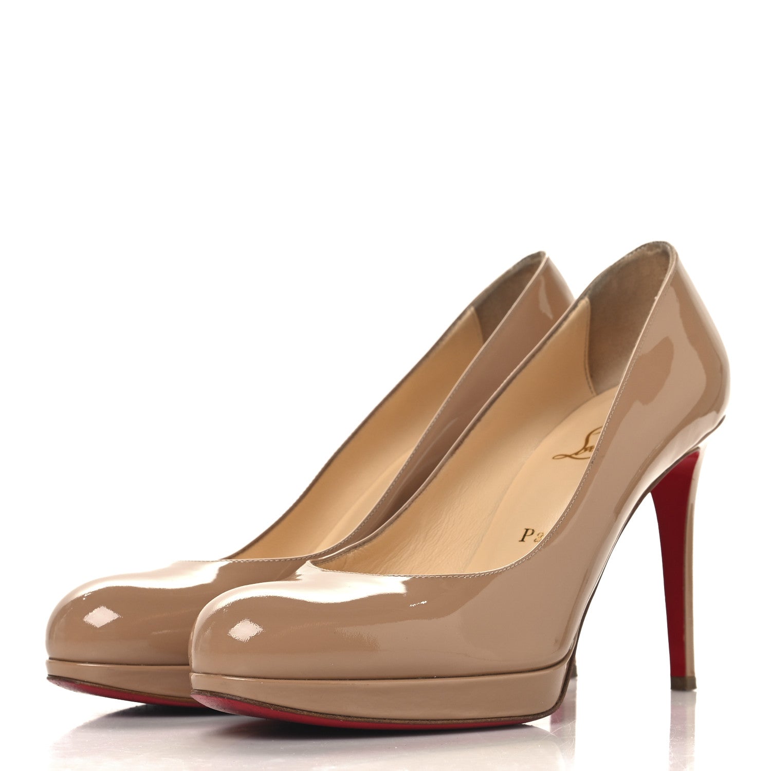 Christian Louboutin Patent New Simple 100 Pumps 37 Nude 4 of 9