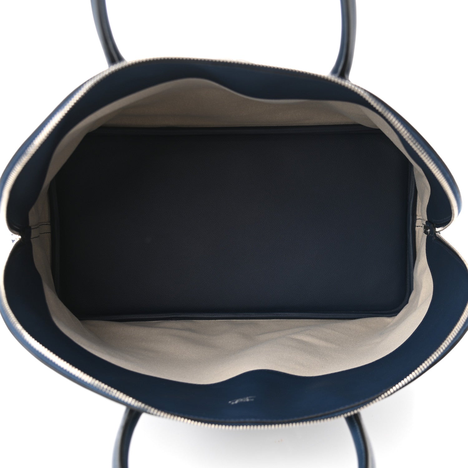 Hermes Evercolor 1923 Bolide 45 Baseball Bag Bleu De Malte Blanc 5 of 10