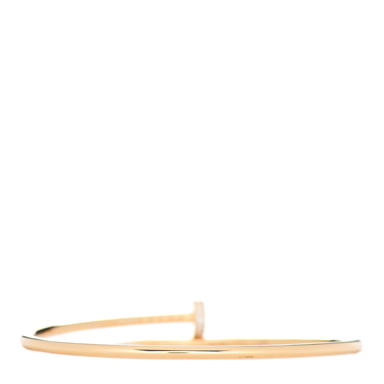 Cartier 18K Yellow Gold Diamond Small Juste Un Clou Bracelet 17 3 of 4