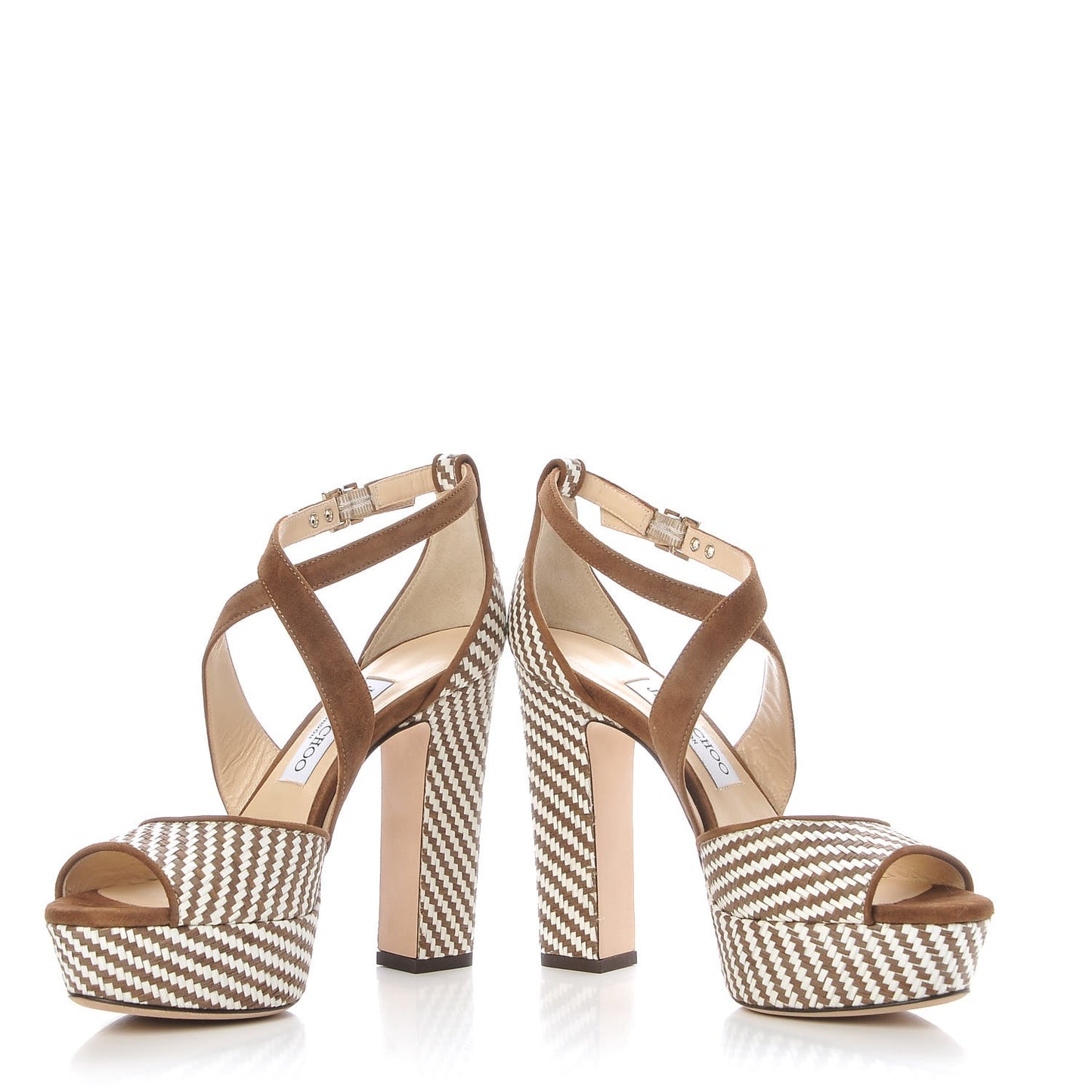 Woven Raffia April 120 Sandals 37 Cacao