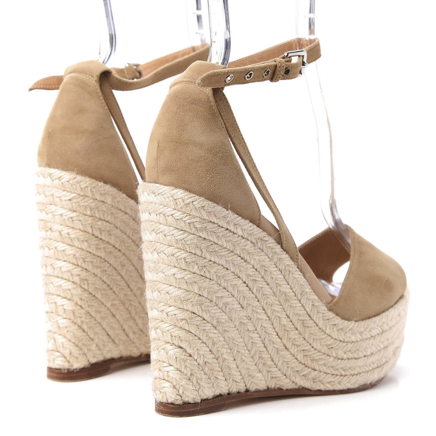 Suede Espadrille Wedge Sandals 37