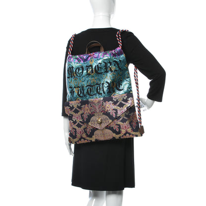 Gucci Brocade Embroidered Drawstring Backpack Multicolor 2 of 11
