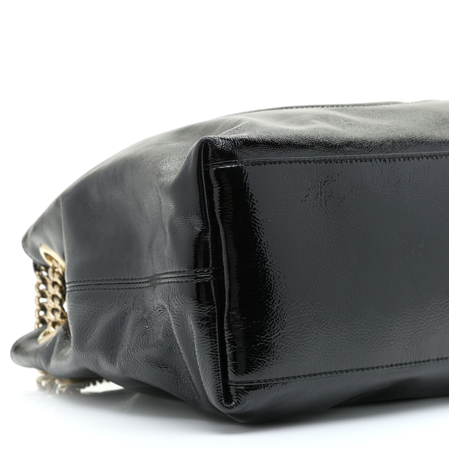 Gucci Patent Medium Soho Chain Shoulder Bag Black 6 of 10