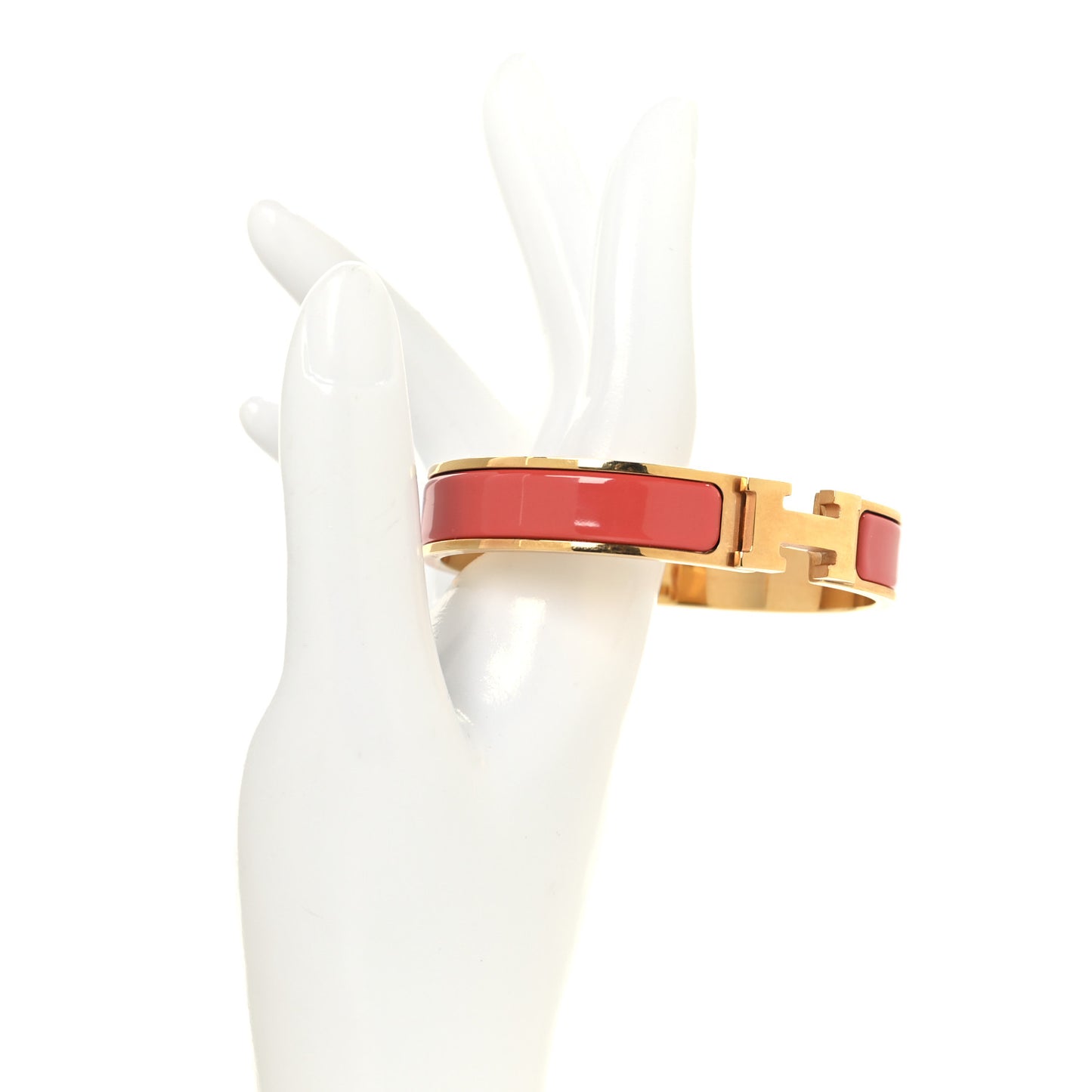Enamel Narrow Clic Clac H Bracelet GM Rose Patch