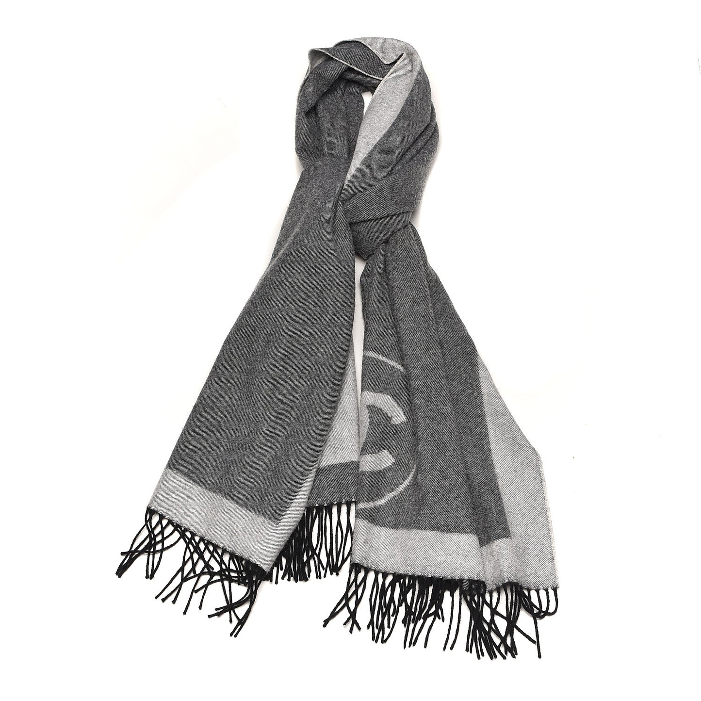 Cashmere CC Fringe Scarf Grey