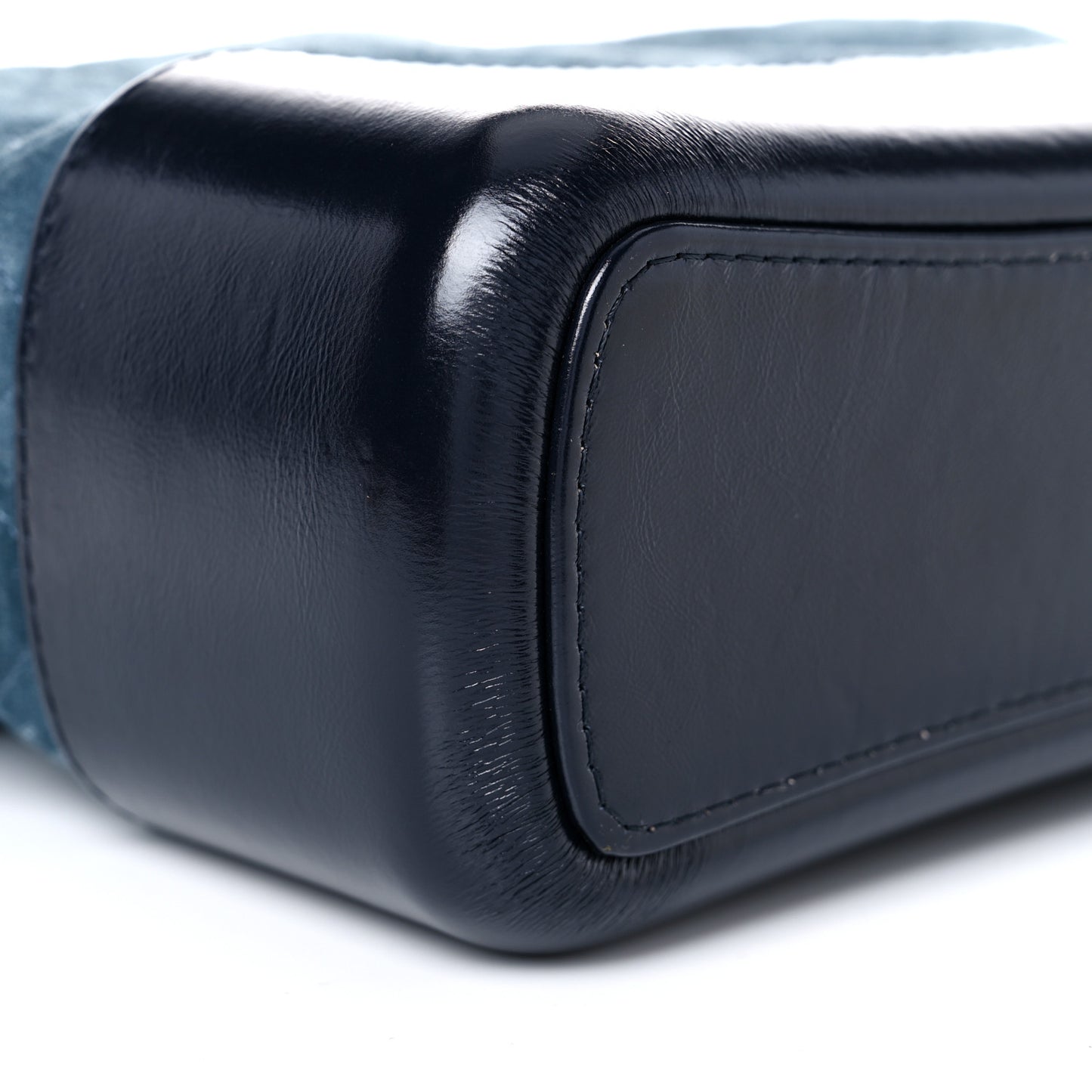 Suede Calfskin Quilted Medium Gabrielle Hobo Blue